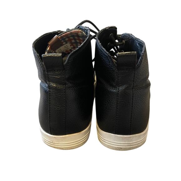 Ben Sherman Mens 11.5 Vance LEATHER Lace Up Chukka Boots High Top Sneakers Black - Picture 5 of 7